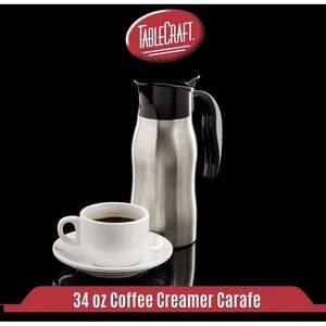 Tablecraft 12682 Stainless Steel Coffee Carafe 2 Liter Black New In Box Sealed